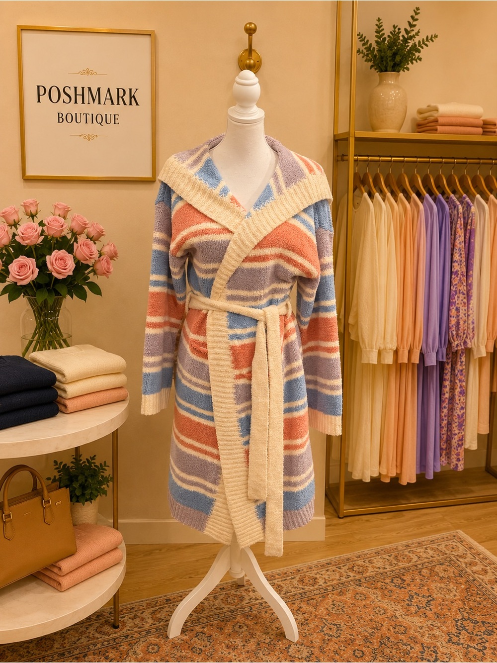 ✨ POL Hooded Fuzzy Sweater Cardigan – Size Small ✨